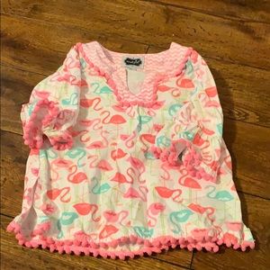Mud pie flamingo swim cover up 2T/24 months